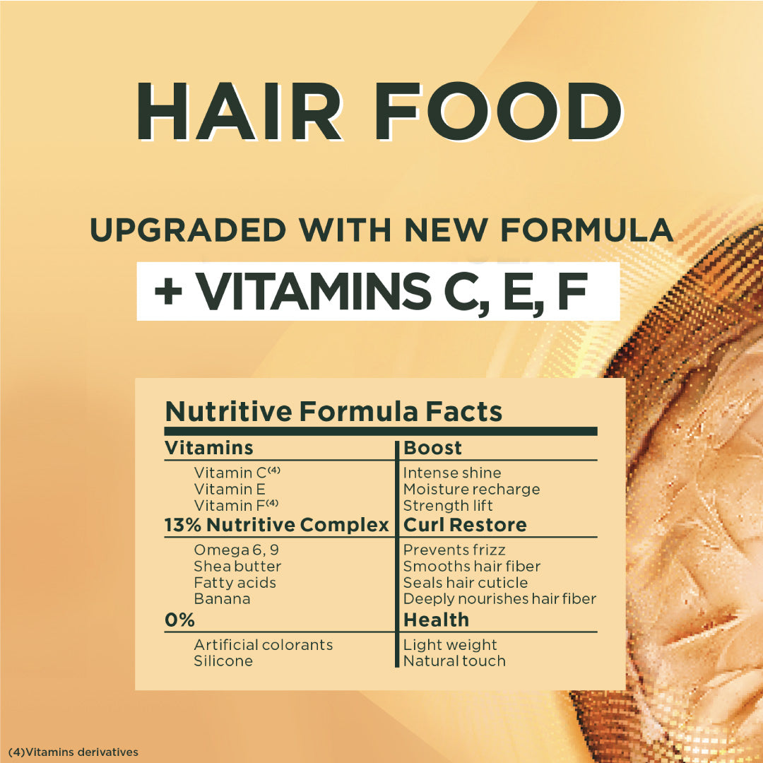 Garnier - Ultra Doux Cocoa Butter Vegan Hair Food 3in1 Mask for curly hair, Boosted with Vitamins C, E & F " | MazenOnline