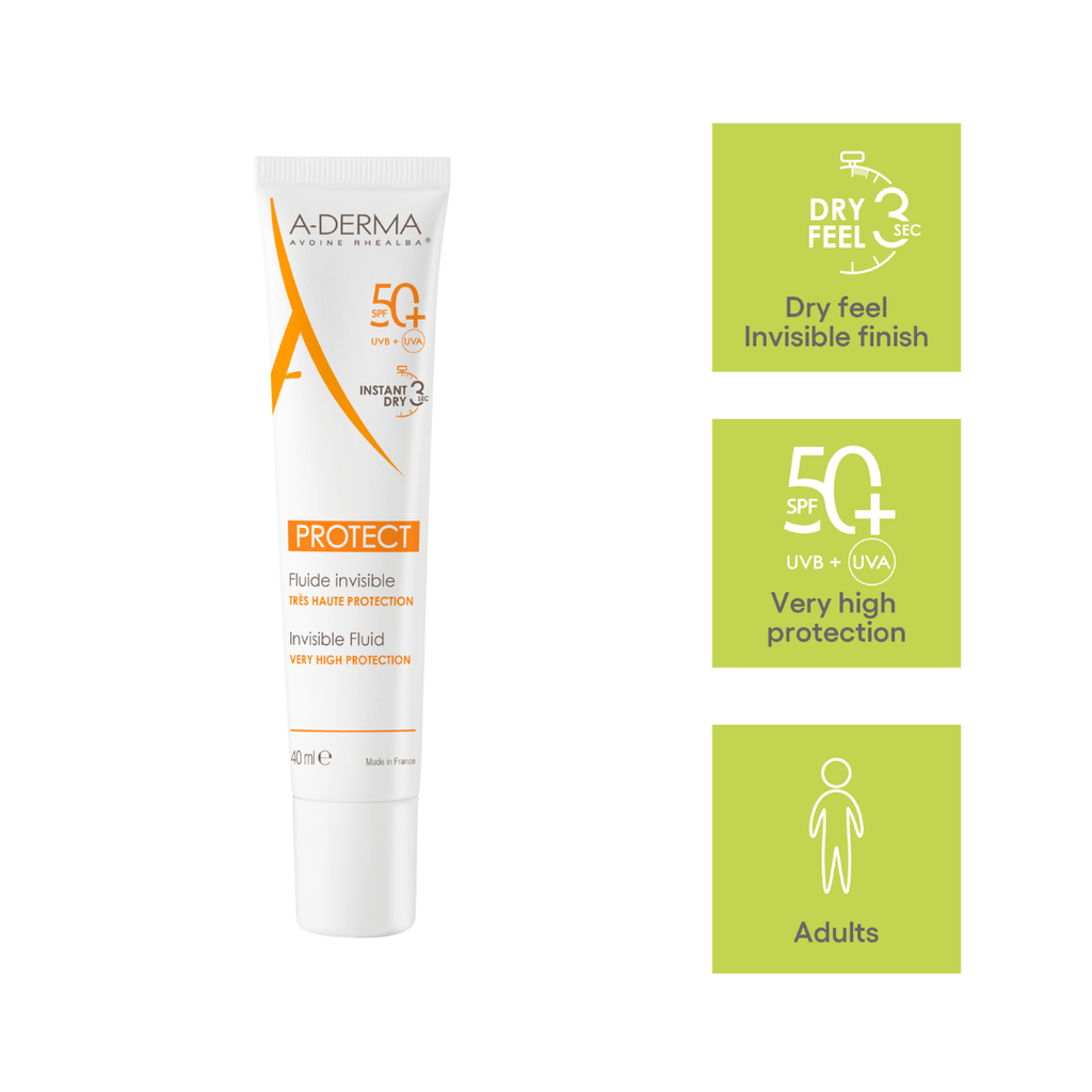 Buy 1 get 1 A-Derma Protect invisible fluid Spf 50+, 40ml