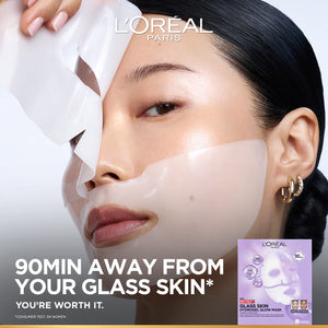 L'Oréal Paris - Revitalift Glass Skin Hydrogel Glow Mask, Transform Your Skin For A Dewy, Plumped, Glass Skin In Only 90 Minutes | MazenOnline