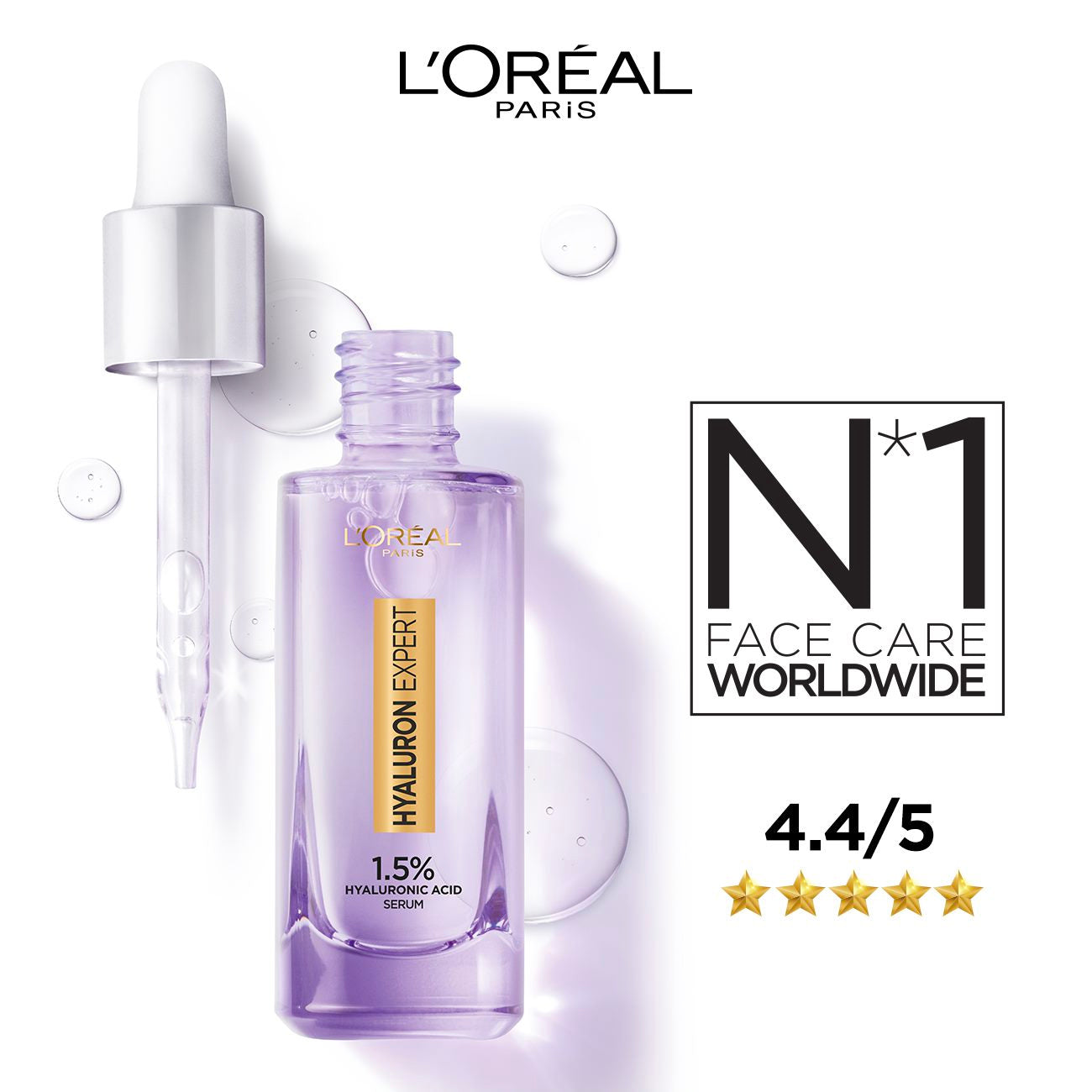 L'Oréal Paris - Hyaluron Expert Replumping Face Serum, with 1.5% Hyaluronic Acid, for Fine Lines Reduction, Hydration and Youthful Looking Skin | MazenOnline