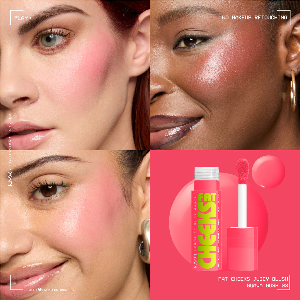 NYX Professional Makeup - Fat Cheeks Juicy Blush, Liquid Blush, 12 HR Wear, Product Does Not Fade | MazenOnline