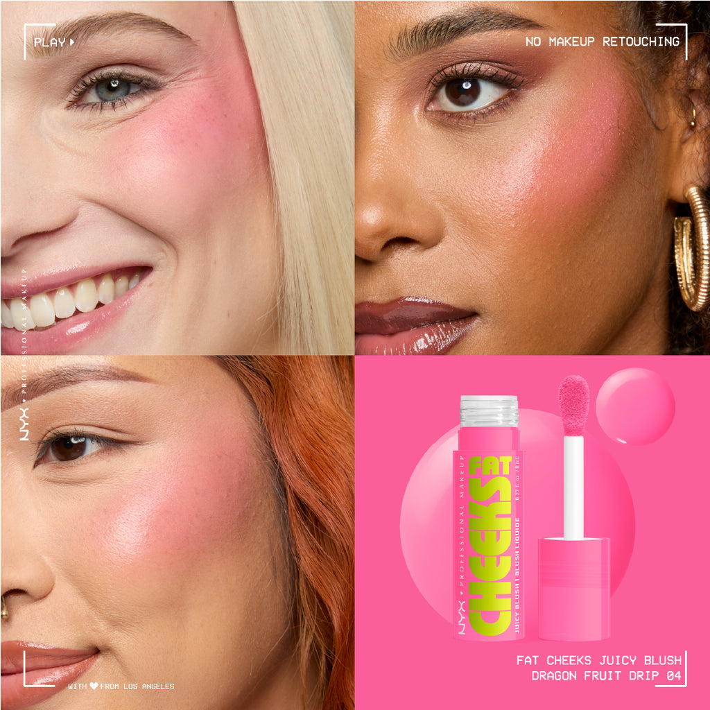 NYX Professional Makeup - Fat Cheeks Juicy Blush, Liquid Blush, 12 HR Wear, Product Does Not Fade | MazenOnline