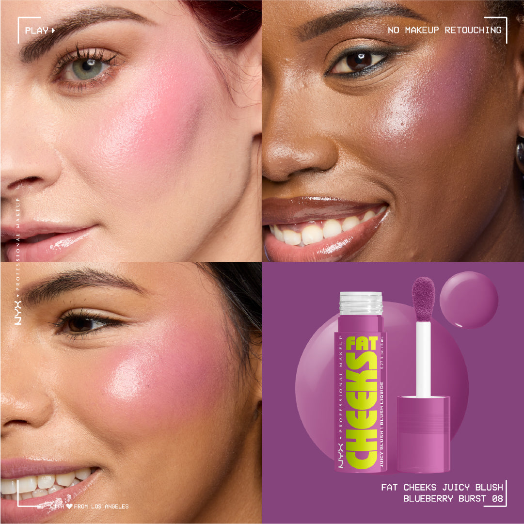 NYX Professional Makeup - Fat Cheeks Juicy Blush, Liquid Blush, 12 HR Wear, Product Does Not Fade | MazenOnline