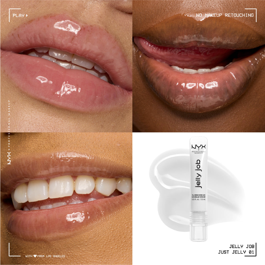 Jelly Job Lip Gloss, Lip Tint Gloss with Full-Bodied, Smoothing, and Hyper-Glossy Shine - MazenOnline