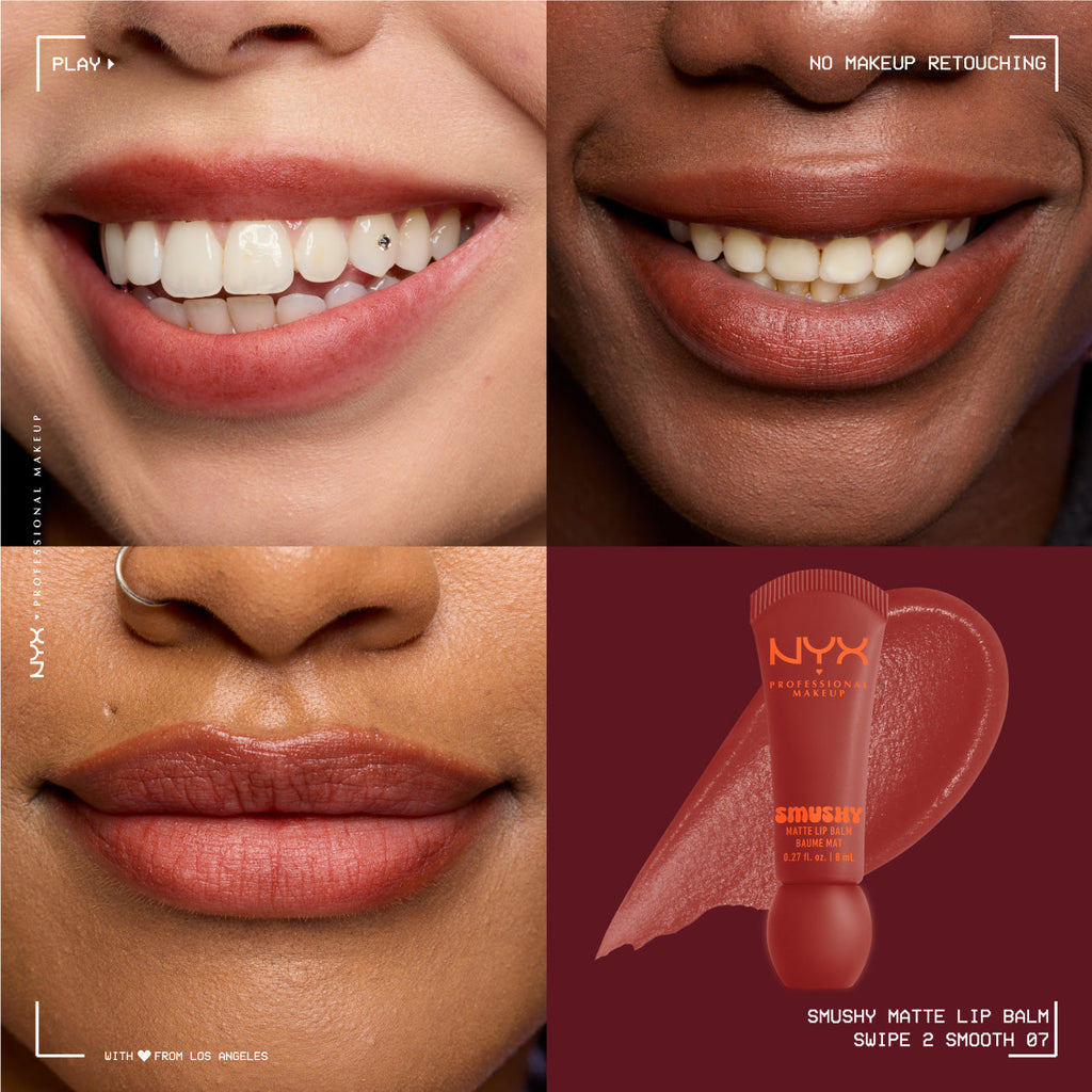 NYX Professional Makeup - Smushy Matte Lip Balm, Soft Diffused Color, Matte Finish | MazenOnline