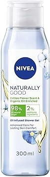 NIVEA - Naturally Good Cotton Flower Scent & Organic Oil Shower Gel | MazenOnline