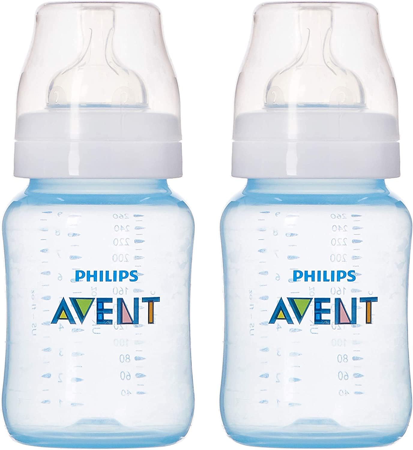 Scf565/62 Classic PlUS Slow Flow Baby Bottle, 260Ml, Pack Of 2 - MazenOnline