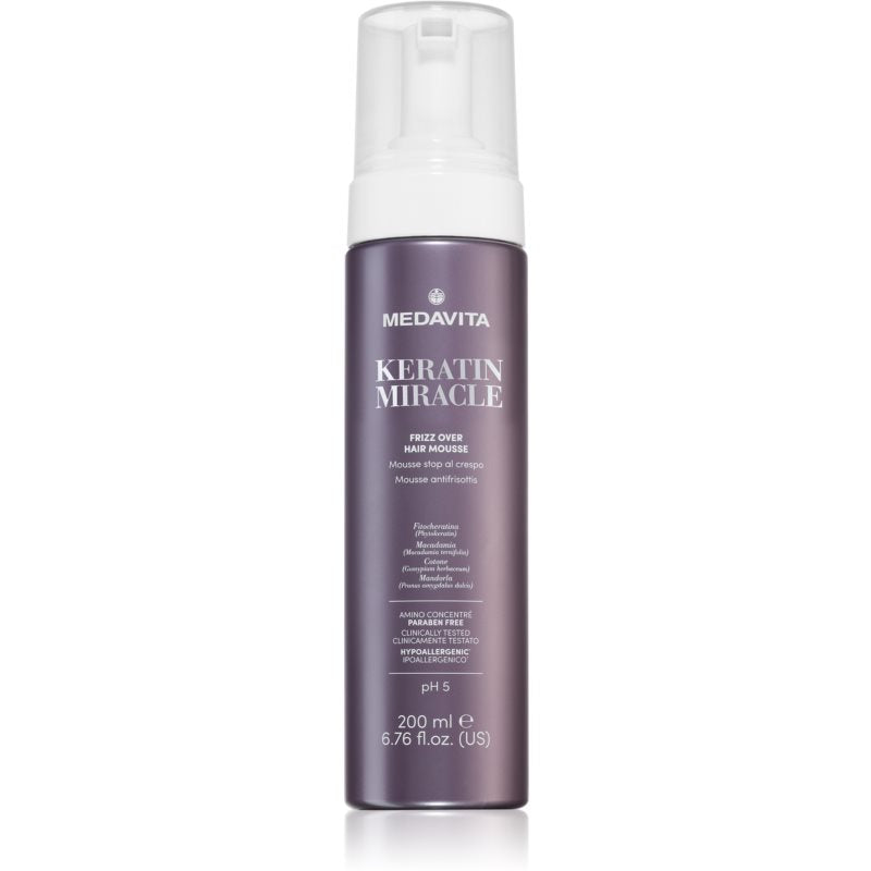 Keratin Miracle Frizz Over Hair Mousse Mousse Coiffante Pour Cheveux 200 Ml - MazenOnline