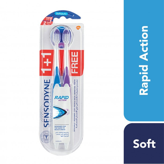 TOOTHBRUSH RAPID ACTION SOFT 1+1 - MazenOnline