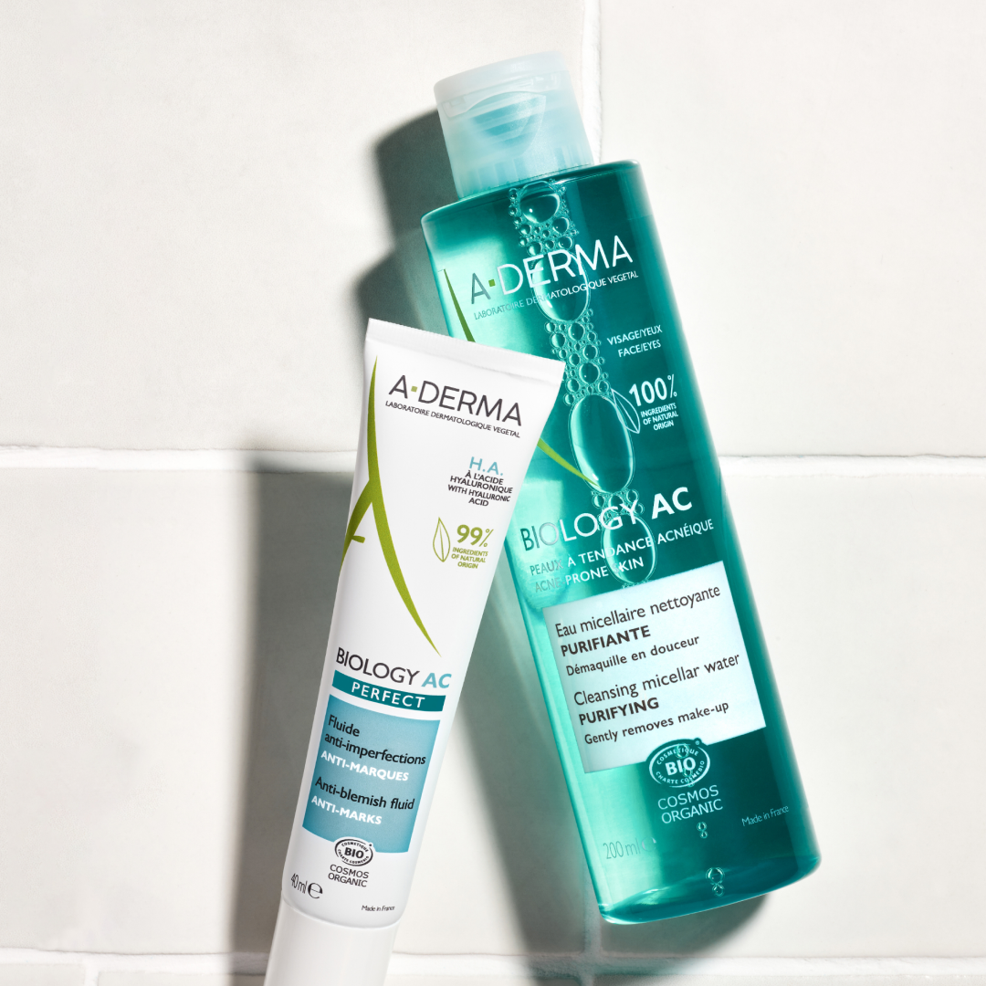 Aderma - Buy one A-Derma Biology AC Perfect Anti-blemish fluid and get a FREE 200ml Biology AC Purfifying foaming gel | MazenOnline