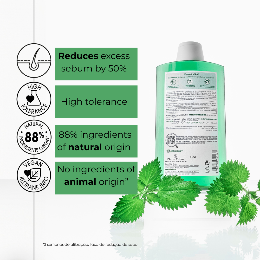 Buy Two Get One Klorane Organic Nettle Shampoo 400ml