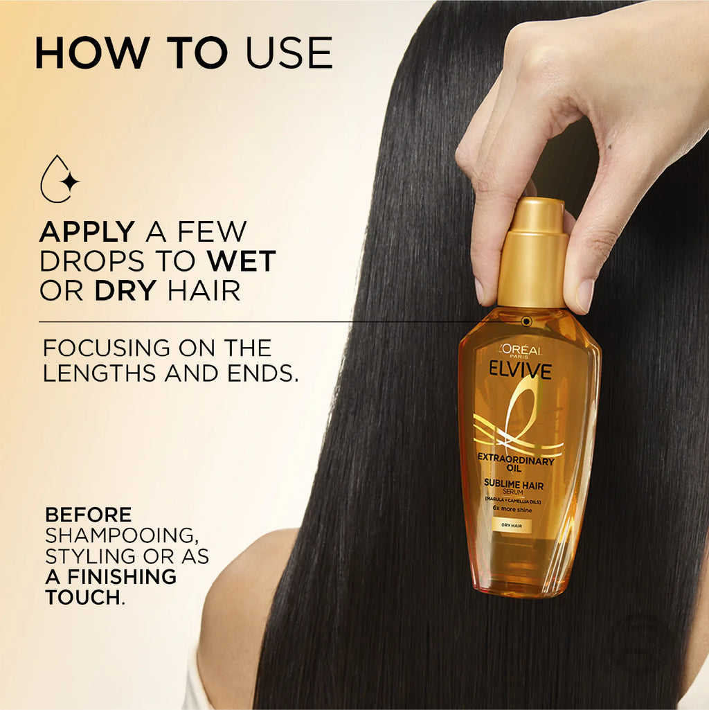 Extraordinary Hair Oil Treatment, Non-Sticky Serum For Dry Hair
