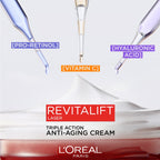 Revitalift Hydrating and Moisturizing Night Cream, for Wrinkles Reduction and  Skin Elasticity Improvement, Formulated with Pro-Retinol