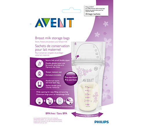 Breast Milk Storage Bags 180ml x25 - MazenOnline Main image