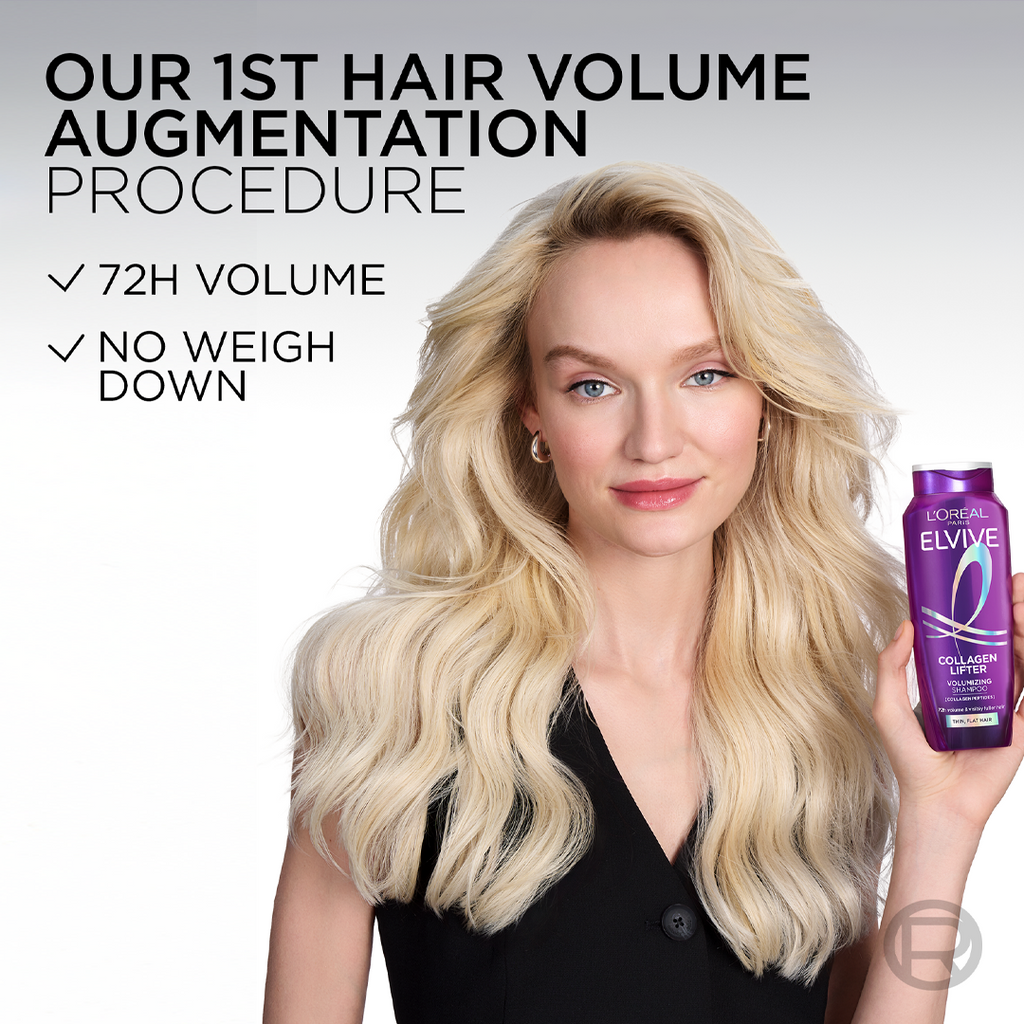 Elvive Collagen Peptide + Lifter 72h volume* Clear formula