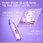 L'Oréal Paris - Revitalift Glass Skin Liquid Cream: 1 drop for 100H Glowing Hydration With Hyaluronic Acid & Vitamins B3+B5+C for Dewy, Plumped Glass Skin | MazenOnline