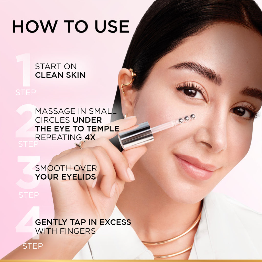 L'Oréal Paris - Glycolic Bright Eye Serum, with 3% (Glycolic Acid  + Vitamin CG + Niacinamide], for Dark Circles and Under Eyes Brightening | MazenOnline