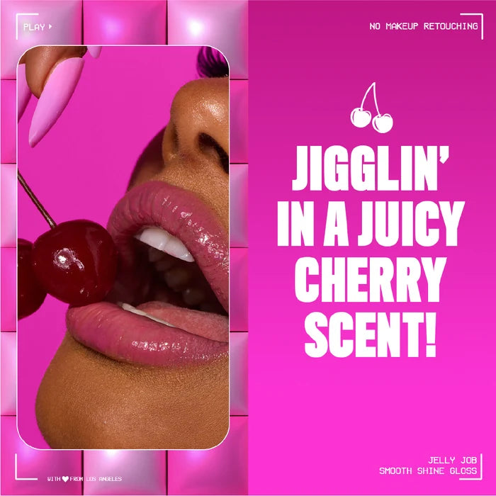 Jelly Job Lip Gloss, Lip Tint Gloss with Full-Bodied, Smoothing, and Hyper-Glossy Shine