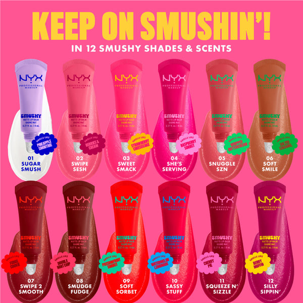 NYX Professional Makeup - Smushy Matte Lip Balm, Soft Diffused Color, Matte Finish | MazenOnline