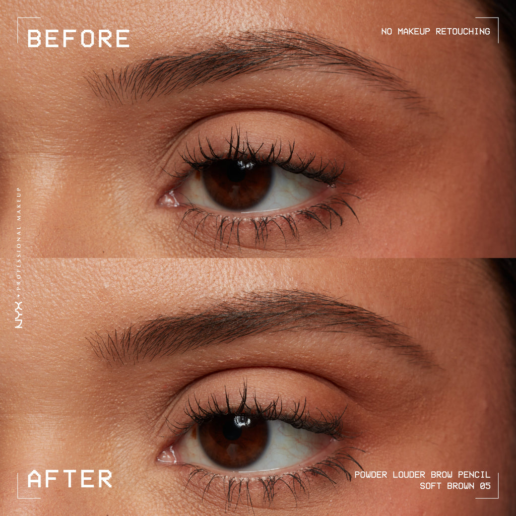 NYX Professional Makeup - Powder Louder, Brow Pencil, 12Hr Wear, Buildable Micro-Fibers | MazenOnline
