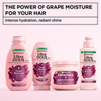 Garnier - Ultra Doux Grape Moisture 2 in 1 Styling Cream, Volumizing Hydration for Dehydrated Hair. Hydrating Grape Water + Antioxidant Grapeseed Oil - Paraben-Free, Vegan, Cruelty-Free | MazenOnline