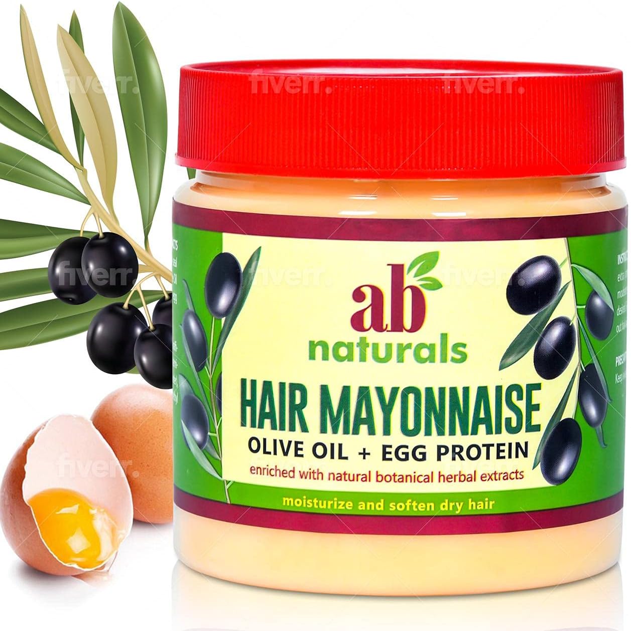 Hair Mayonnaise Olive Oil + Egg Protein, 500 ml - MazenOnline Main image