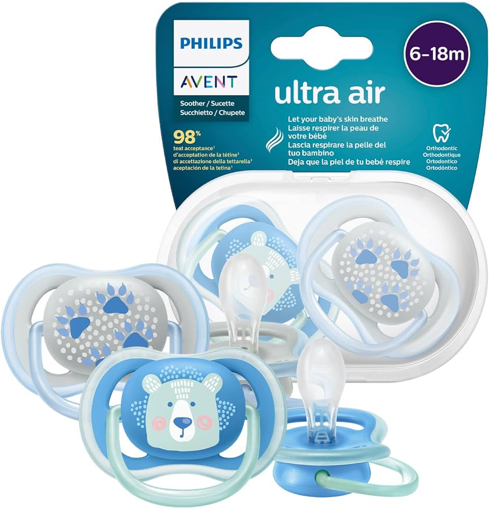 Ultra Air Soother 2 Pack Soother for Babies Aged 6-18 Months - MazenOnline Main image