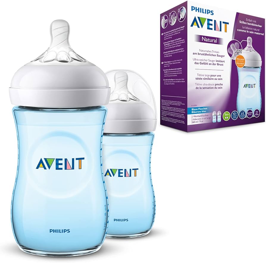 Natural 2.0 Bottle, 260ml X2 - Blue - MazenOnline