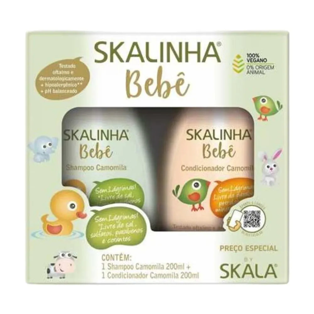 Skala - Kit Skala Shampoo e Condicionador Skalinha Bebê Camomila | MazenOnline