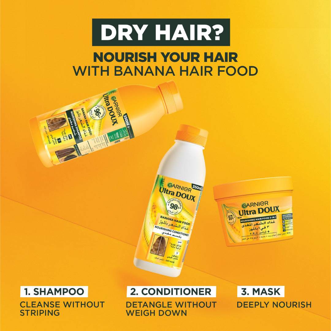 Garnier - Garnier Ultra Doux Banana Vegan Hair Food Conditioner for dry hair | MazenOnline