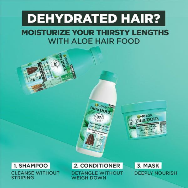 Garnier - Garnier Ultra Doux Aloe Vera Vegan Hair Food Shampoo for normal hair | MazenOnline