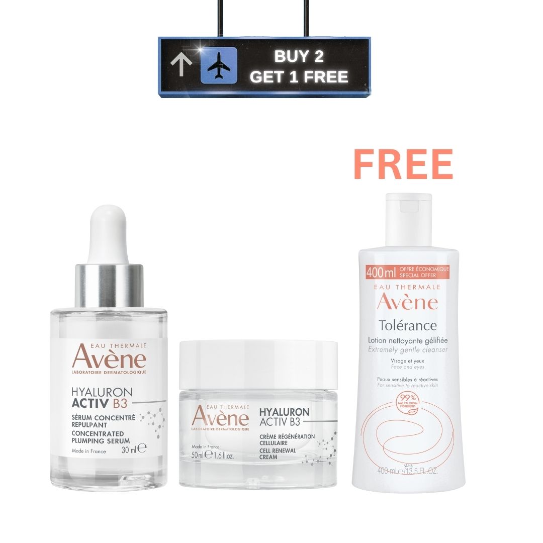 Avène - Hyaluron Active B3 + Hyaluron Activ B3 Concentrated Plumping serum + Tolerance Control Gel Cleansing Lotion | MazenOnline