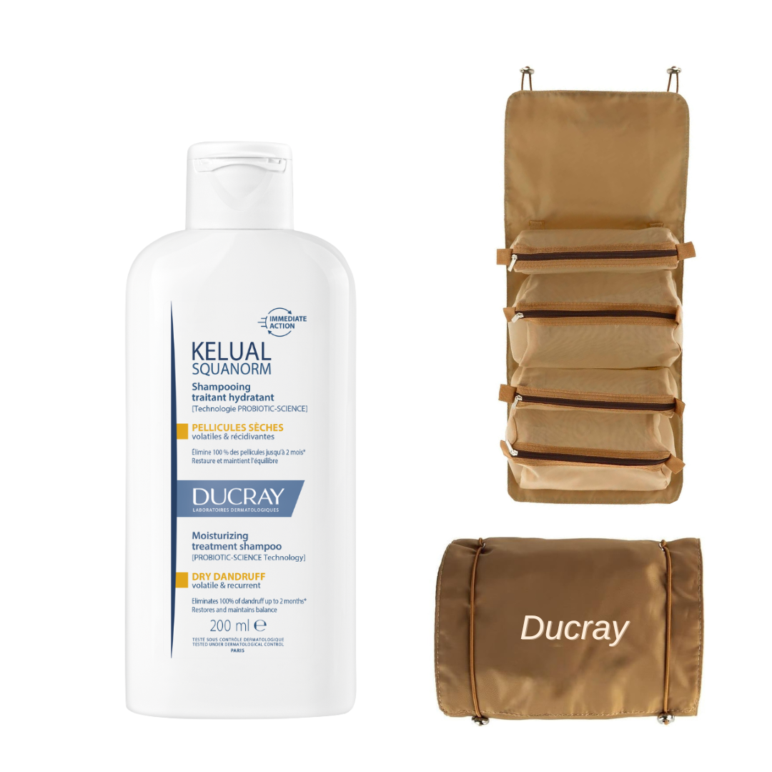 Ducray - Squanorm Anti-Dandruff Treatment Shampoo Dry Dandruff 200ml + Pouch | MazenOnline Main image