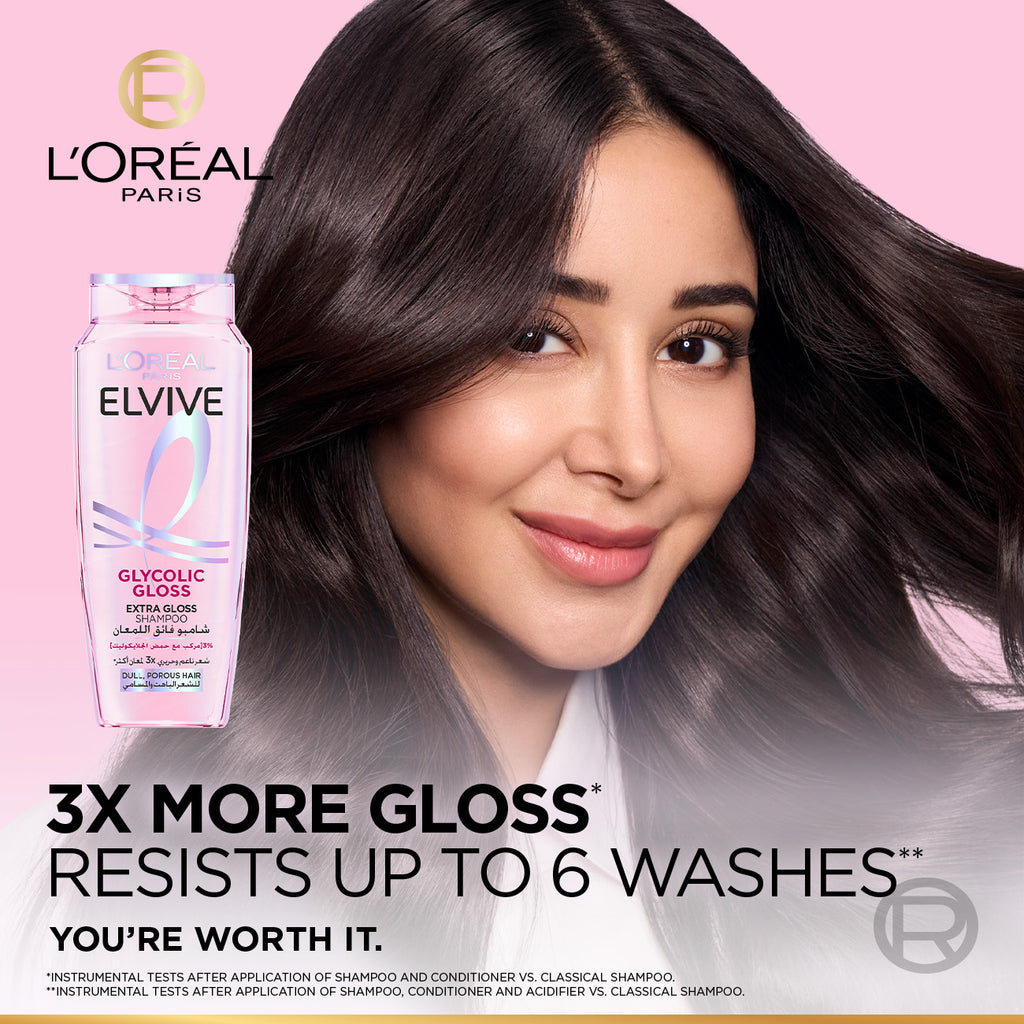 Elvive, Glycolic Gloss Shampoo, Glossing treatment, 3% [Gloss Complex] with Glycolic Acid