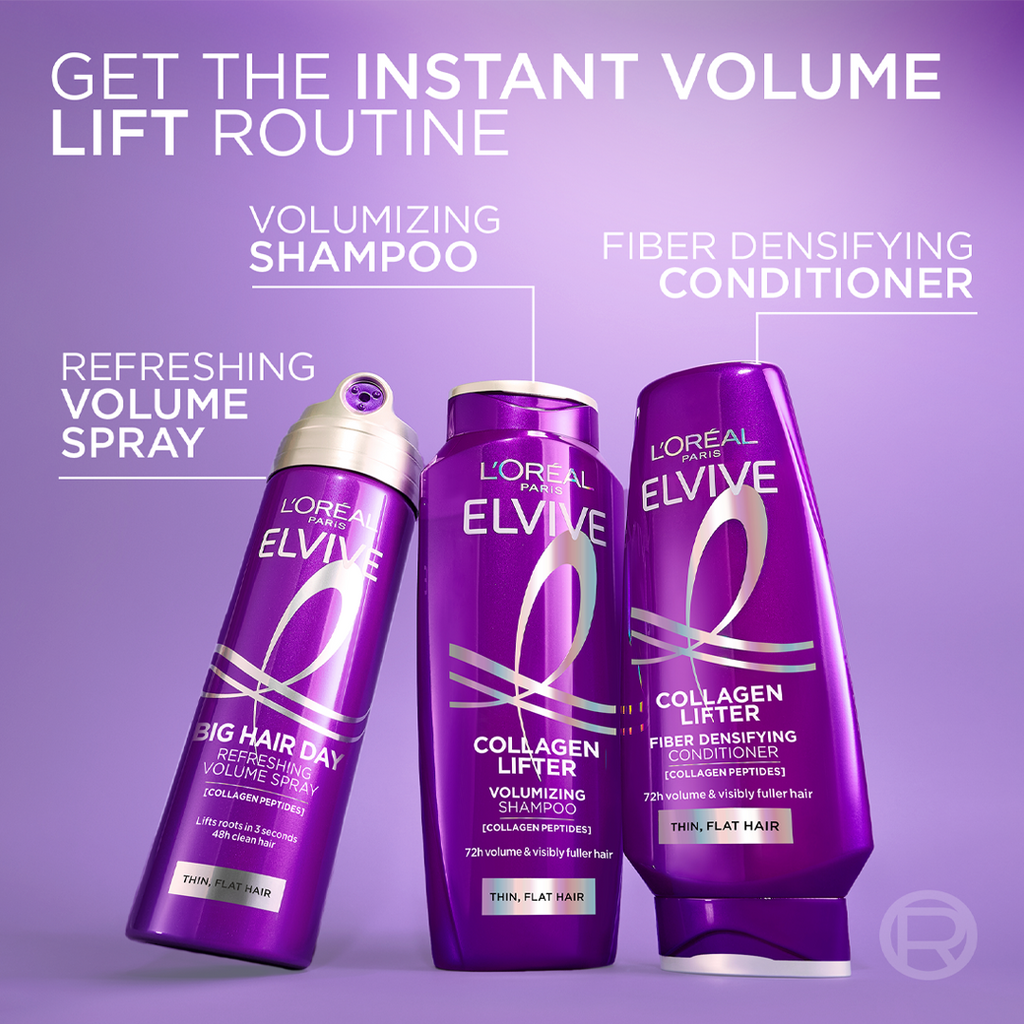 Elvive Collagen Peptide + Lifter 72h volume* Clear formula