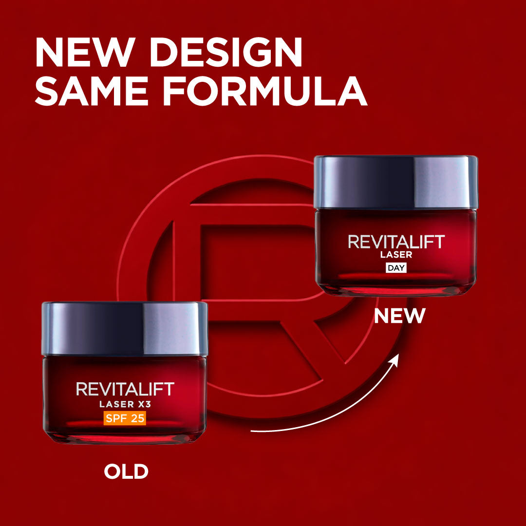 L'Oréal Paris - Revitalift Laser X3 Triple Action Anti-Aging Day Cream, to smooth Wrinkles, firm skin, and Brighten Complexion, SPF 25 | MazenOnline