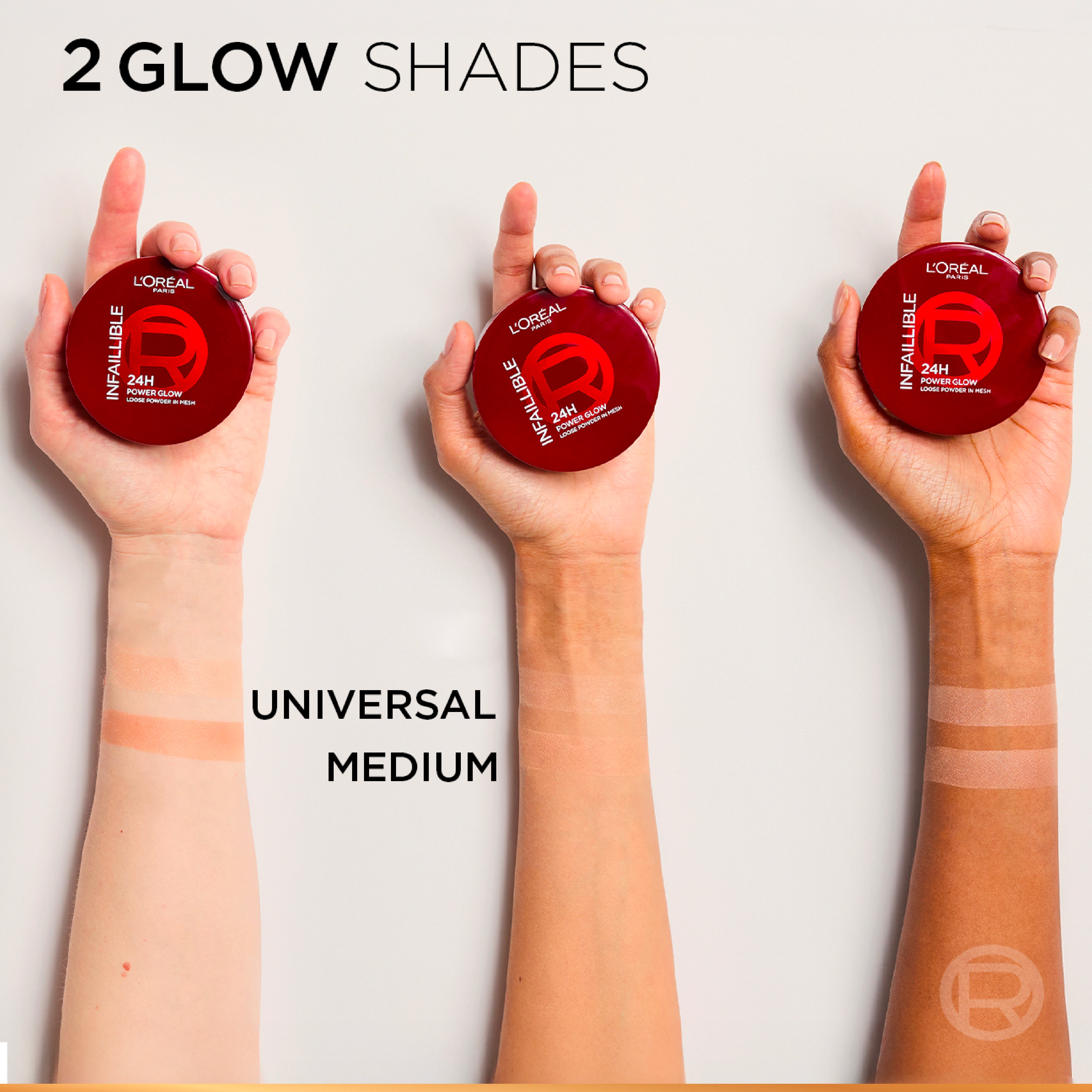 L'Oréal Paris - Infaillible 24H Power Glow Loose Powder in Mesh, Pore Blurring, Radiant Glow, and Hydrating Formula with 2 Shades, 9.5g. | MazenOnline