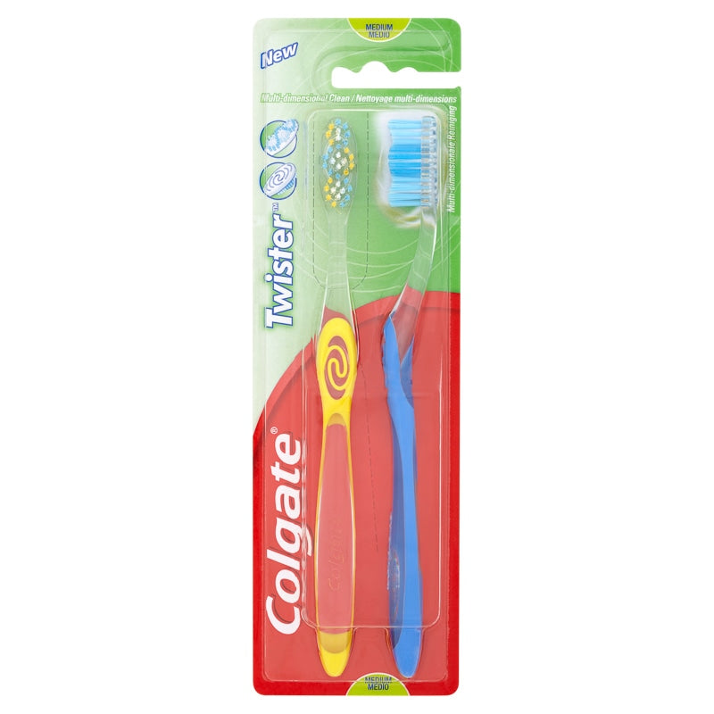 Twister Fresh Medium Manual Toothbrush 2 pack