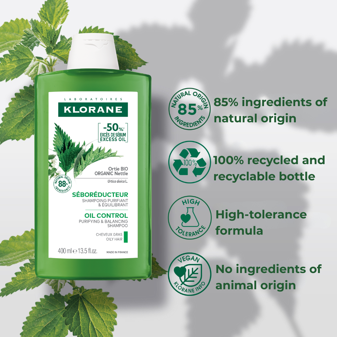 Buy Two Get One Klorane Organic Nettle Shampoo 400ml