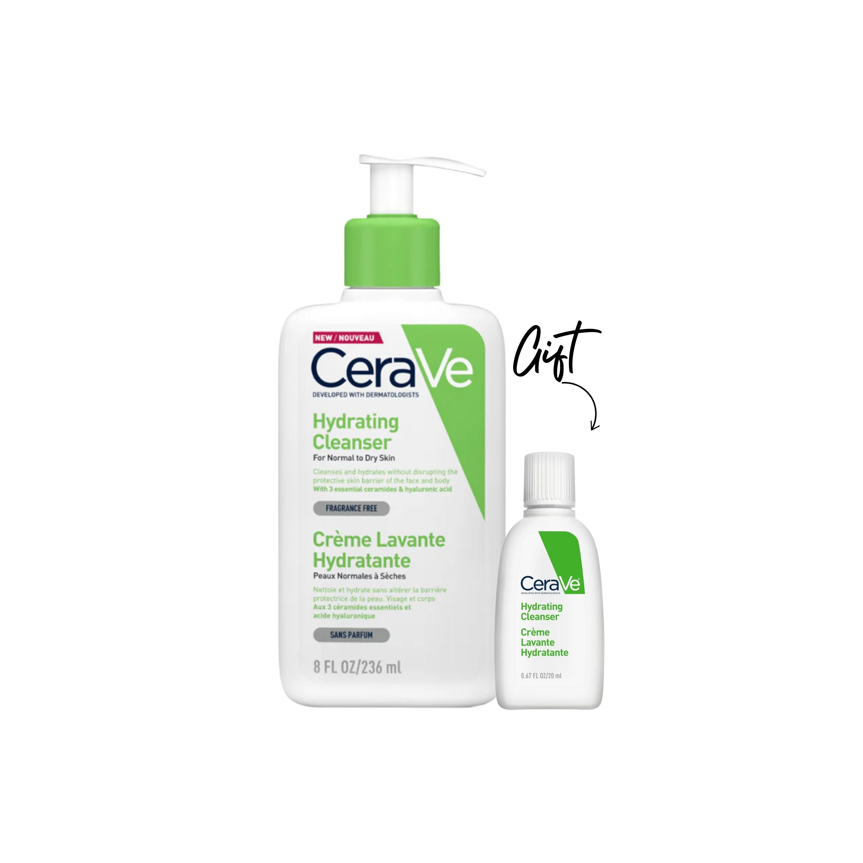 Hydrating Cleanser for Normal to Dry Skin with Hyaluronic Acid + Gift