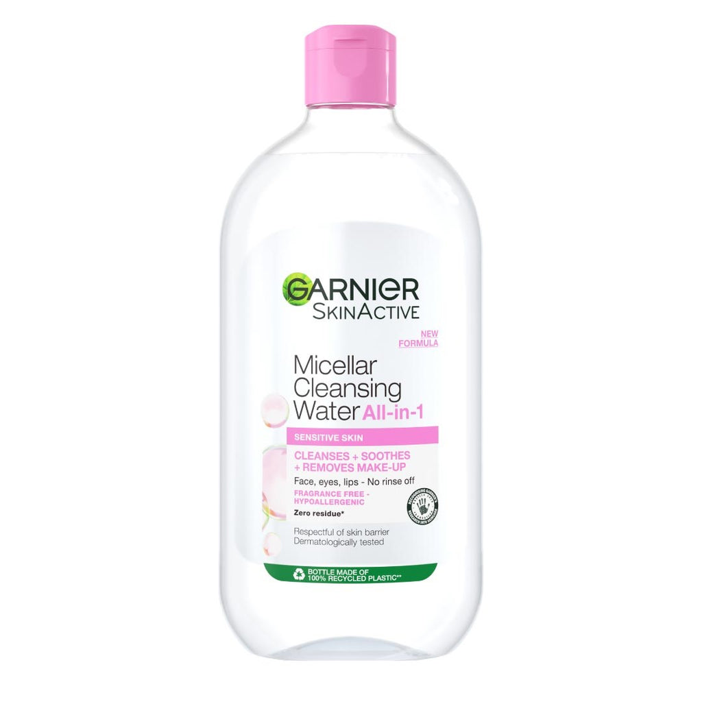 Garnier - Micellar Water Facial Cleanser and Makeup Remover Pink for Sensitive Skin | MazenOnline