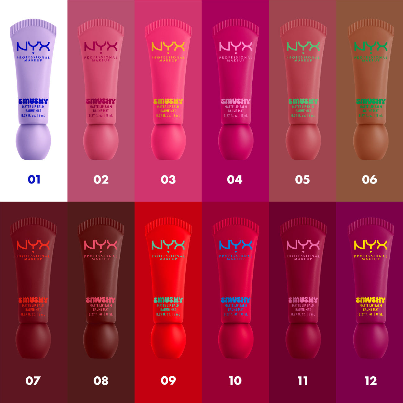 NYX Professional Makeup - Smushy Matte Lip Balm, Soft Diffused Color, Matte Finish | MazenOnline