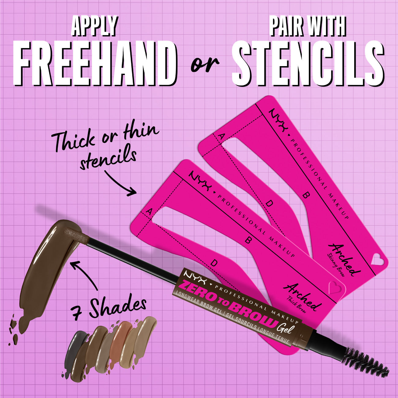 NYX Professional Makeup - Zero To Brow Longwear Brow Gel, Transfer-Resistant, Fade-Resistant | MazenOnline