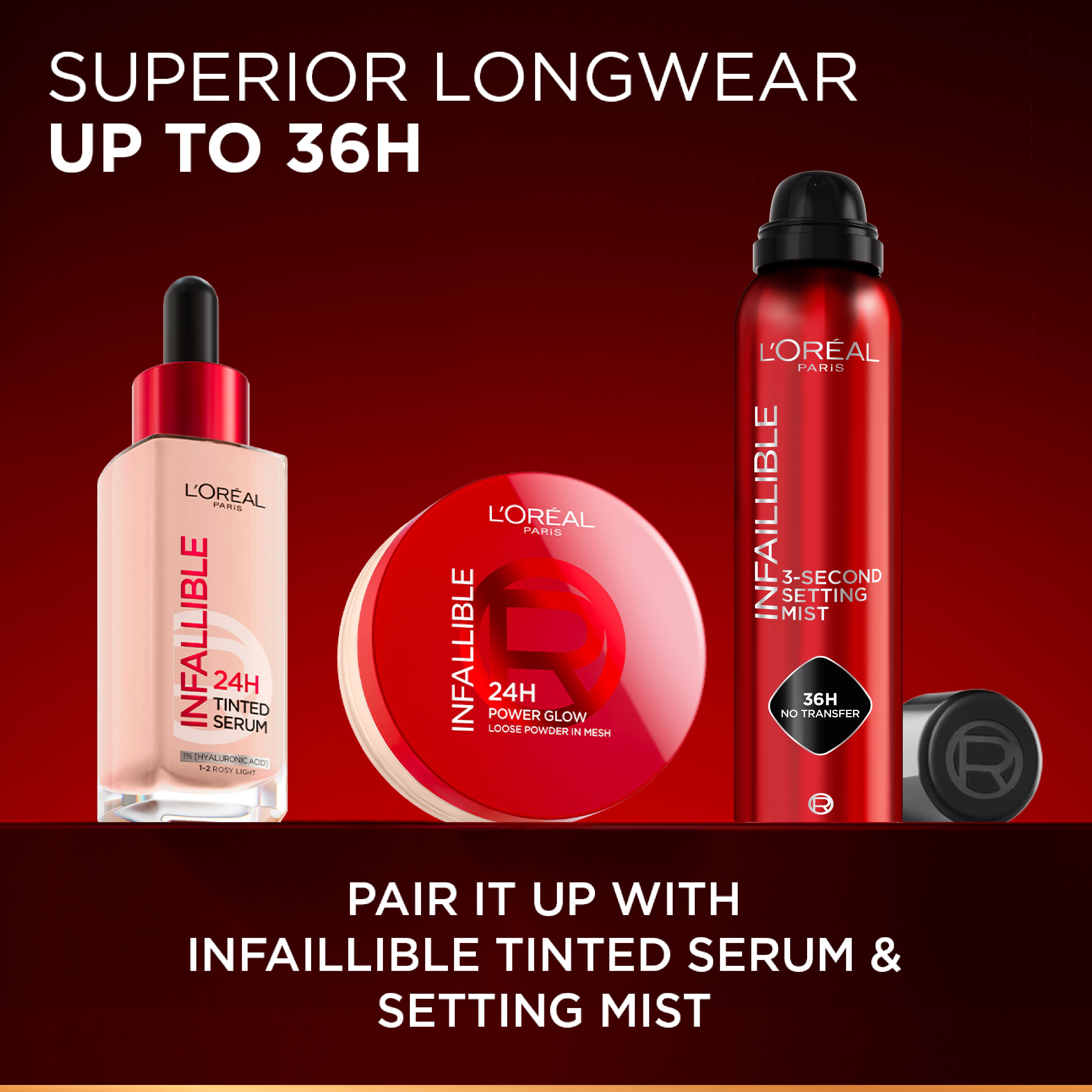 L'Oréal Paris - Infaillible 24H Power Glow Loose Powder in Mesh, Pore Blurring, Radiant Glow, and Hydrating Formula with 2 Shades, 9.5g. | MazenOnline