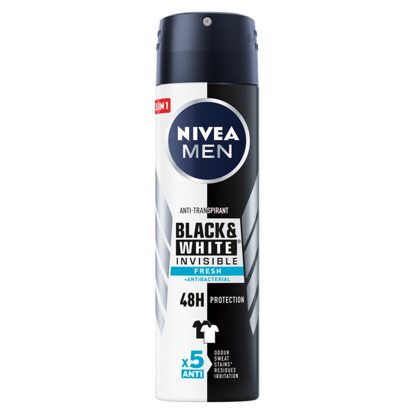 Men Deodorant Spray Invisible for Black & White Fresh