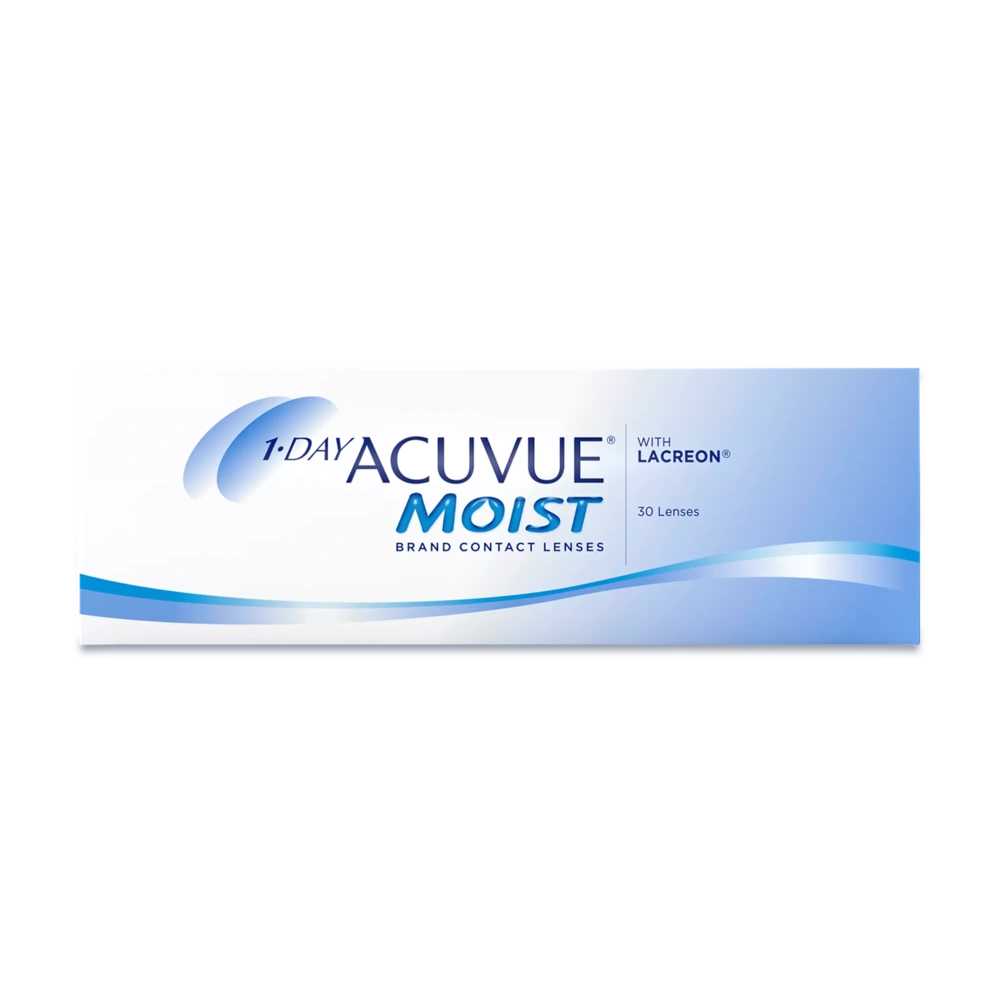 1-DAY ACUVUE MOIST contact lenses, 30 lens box