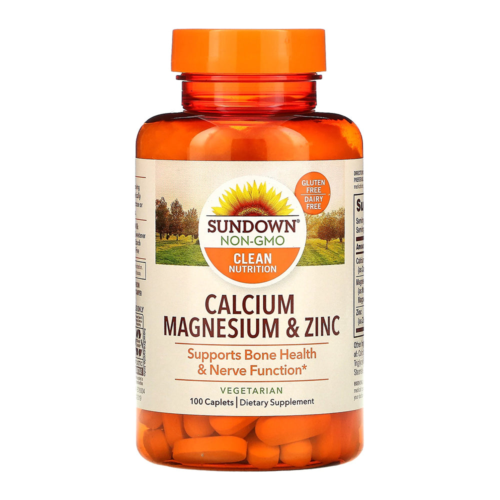 sundown - Calcium, Magnesium & Zinc - 100 Caplets | MazenOnline