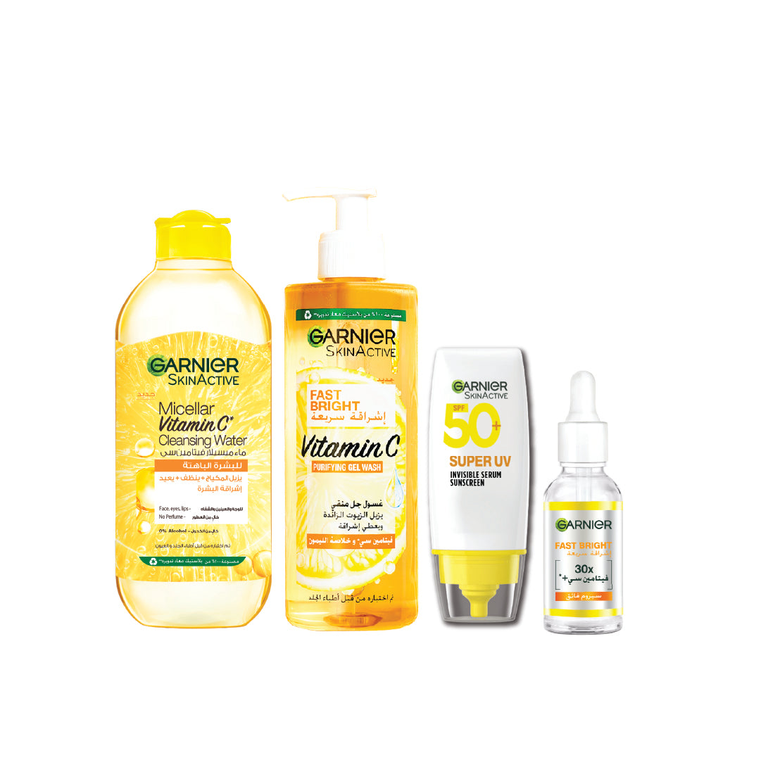 Fast Bright Micellar + Gel Wash + Super UV Serum + Day Serum