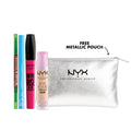 NYX Professional Makeup - Blade & Shade, Dual Edged Brow Pencil + Epic Ink Liner, Waterproof Liquid Eyeliner + On The Rise Volume Liftscara Mascara + Bare With Me Concealer Serum + Gift | MazenOnline