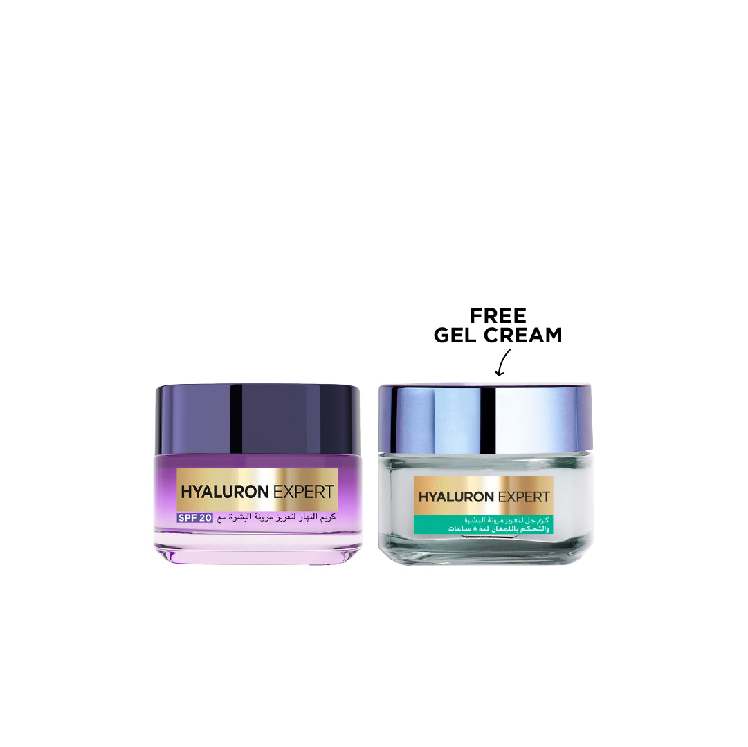 Hyaluron Expert, Replumping and Moisturizing Day Cream + Hyaluron Gel Cream - MazenOnline